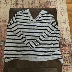 Express Oversized V Neck Long Sleeve